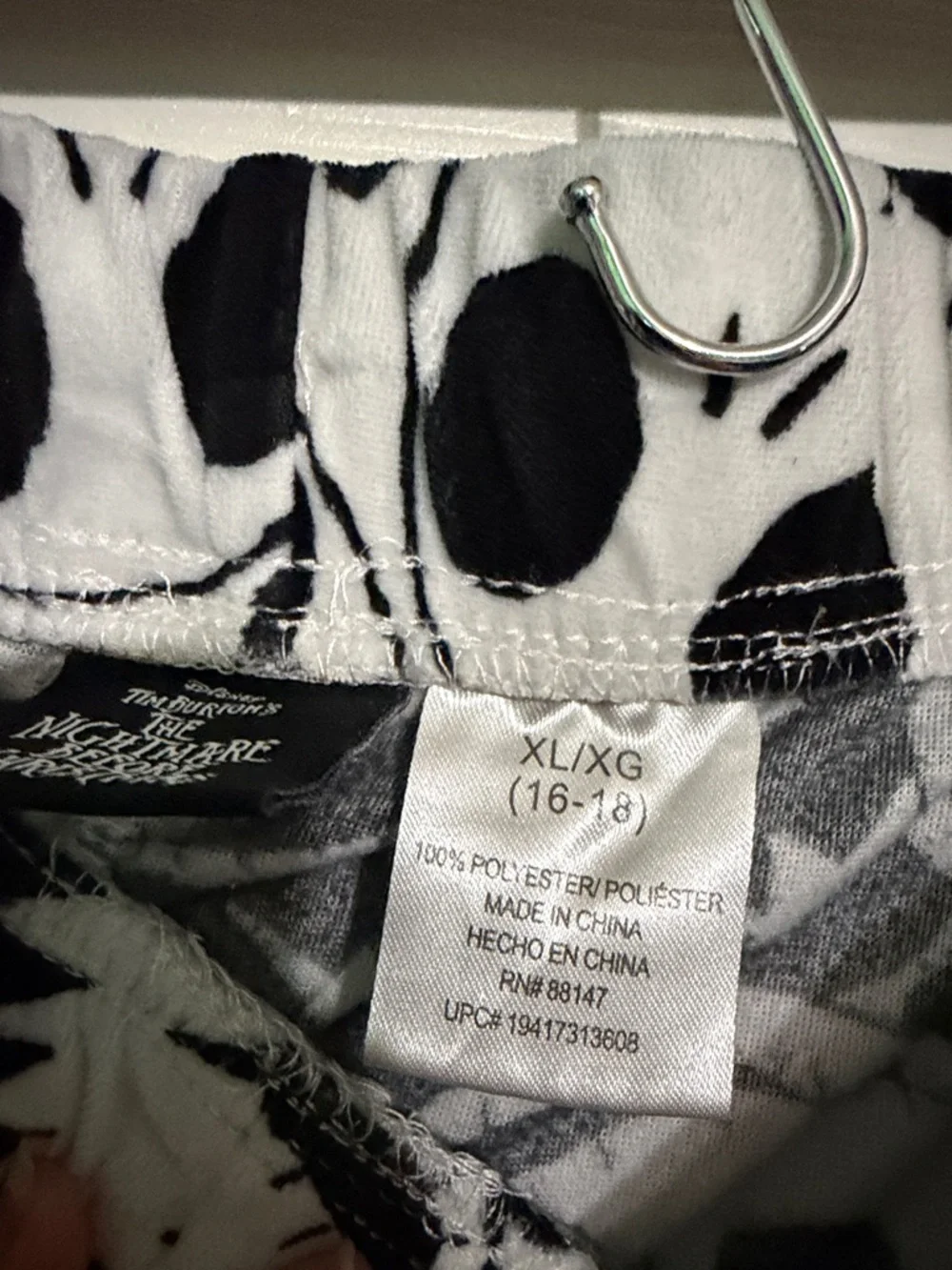 Disney The Nightmare Before Christmas Black and White Lounge Pants - Picture 4 of 6